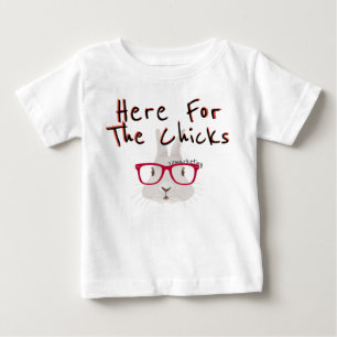 Here for the chicks! Easter Spring Boy Rabbit Baby T-Shirt