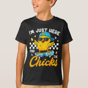 Here for the chicks for toddler boy kids easter da T-Shirt