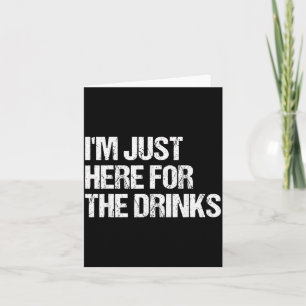 Here For The Drinks Funny Simple Halloween Costume Card