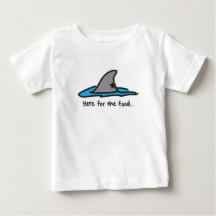 "Here For The Food" Shark Tee