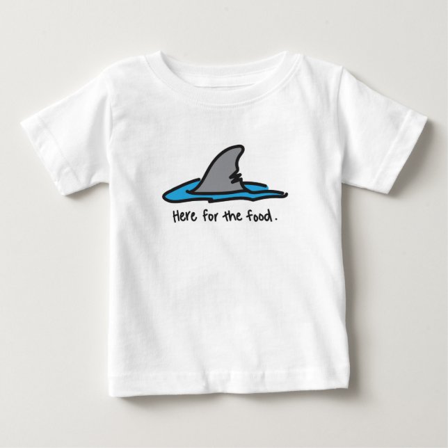"Here For The Food" Shark Tee (Front)