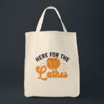 Here For The Latkes Funny Jewish Hanukah Holiday Tote Bag<br><div class="desc">funny, jewish, jew, religion, hanukkah, holiday, Shabbat, menroah, gift, hebrew</div>