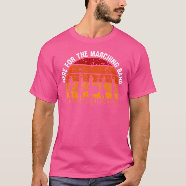 Here For The Marching Band Drum Major Funny Direct T-Shirt (Front)