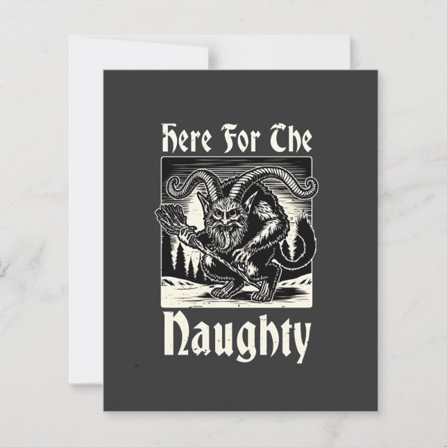 Here for the Naughty Krampus Spooky Xmas Devil  (Front)