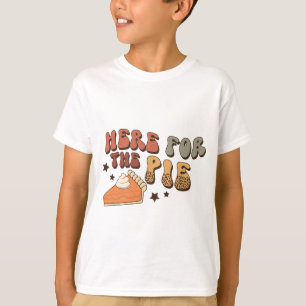 Here for the Pie Funny Retro Thanksgiving T-Shirt