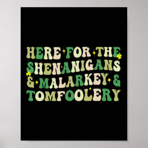 Here For The Shenanigans And Malarkey And Tomfoole Poster