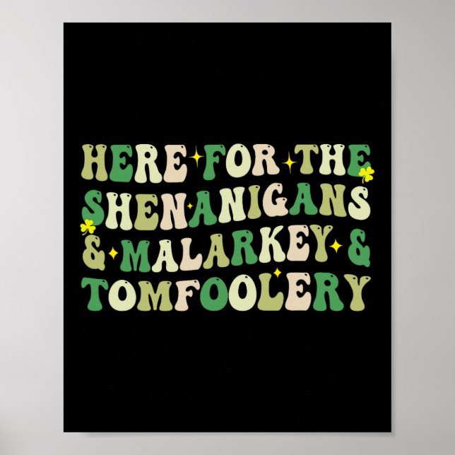 Here For The Shenanigans And Malarkey And Tomfoole Poster (Front)