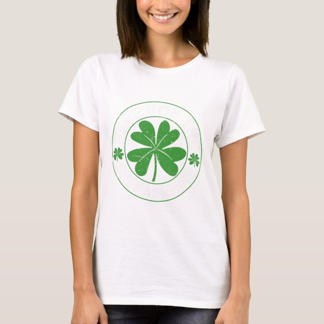 Here For The Shenanigans Funny St Patricks Day Men T-Shirt (Front)
