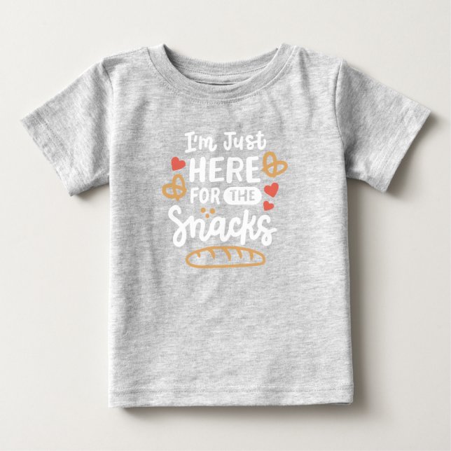 Here For the Snacks Baby T-Shirt (Front)