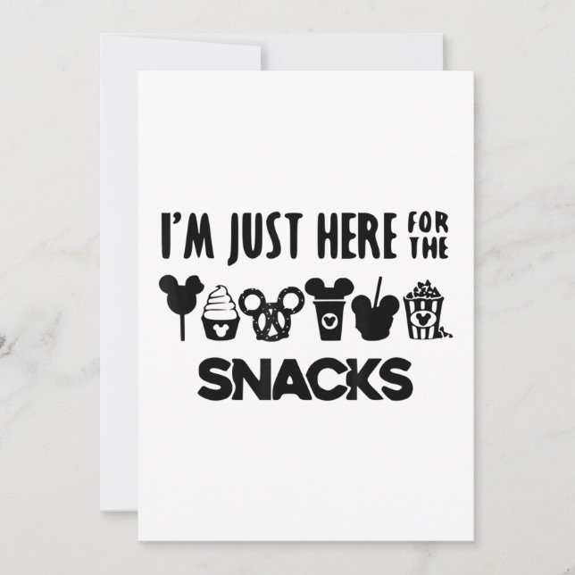 Here for the Snacks Family Vacation Invitation (Front)