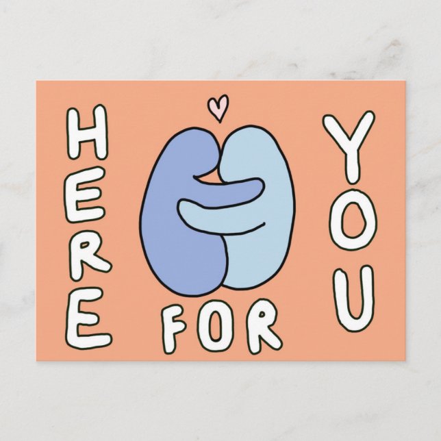 Here For You greeting card (Front)