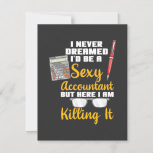 Here I Am A Super Accountant Thank You Card