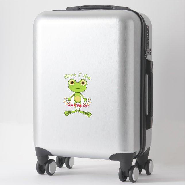 Here I am cute frog Thunder_Cove (Suitcase)