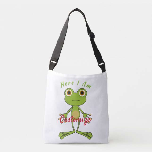 Here I am cute frog Thunder_Cove Crossbody Bag (Front)