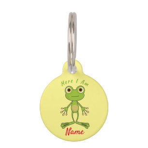 Here I am cute frog Thunder_Cove Pet Tag