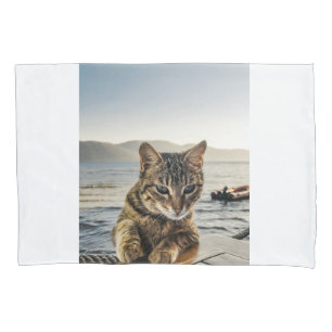 "Here I am" says the Cat Pillowcase