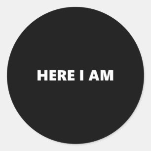 Here I Am Send Me Isaiah 6_8 Christian Faith Bible Classic Round Sticker