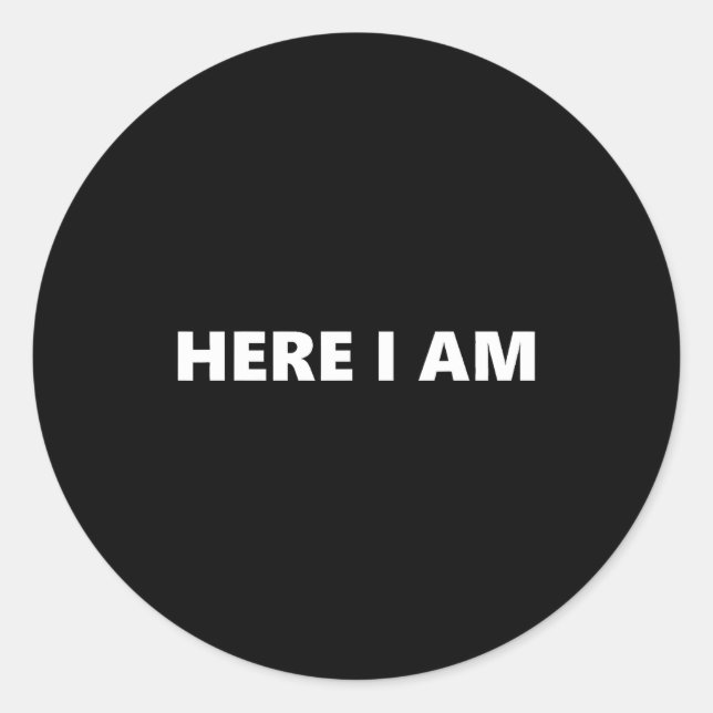 Here I Am Send Me Isaiah 6_8 Christian Faith Bible Classic Round Sticker (Front)