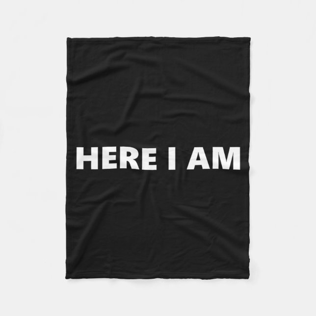 Here I Am Send Me Isaiah 6_8 Christian Faith Bible Fleece Blanket (Front)