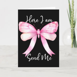 Here I Am Send Me Women Lord Send Me Christian Nk Card