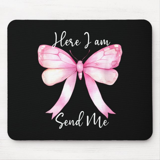 Here I Am Send Me Women Lord Send Me Christian Nk  Mouse Mat (Front)
