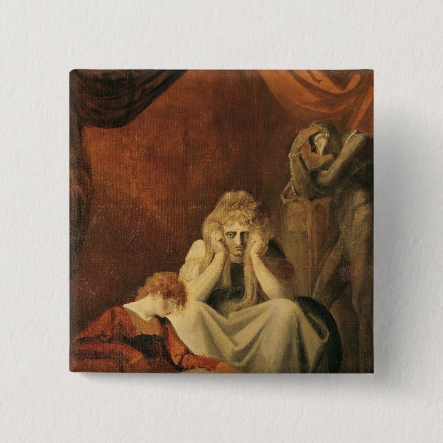 Here I and Sorrow Sit' 15 Cm Square Badge (Front)