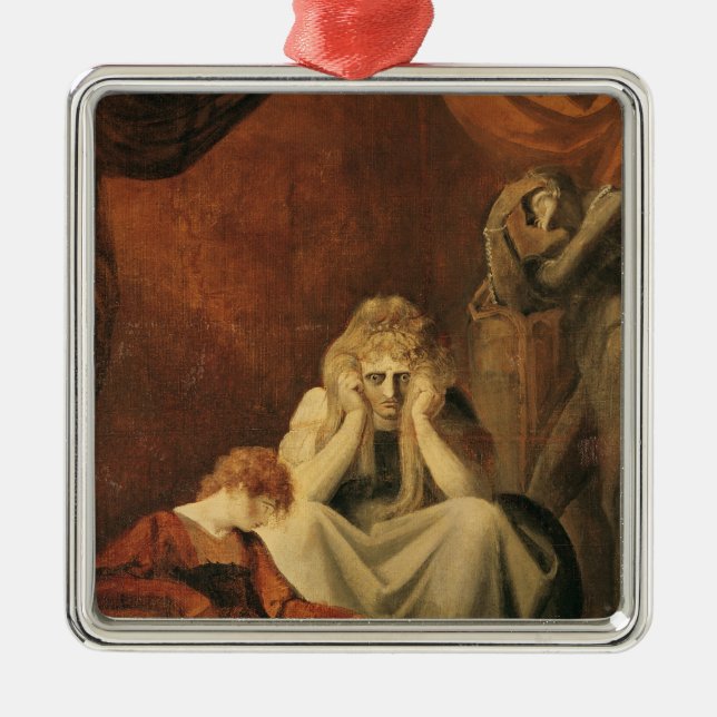Here I and Sorrow Sit' Metal Tree Decoration (Front)