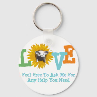 Here is my LOVE by Sunflower Piggy Key Ring