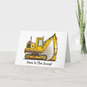 Here Is The Scoop Digger Shovel Note Card