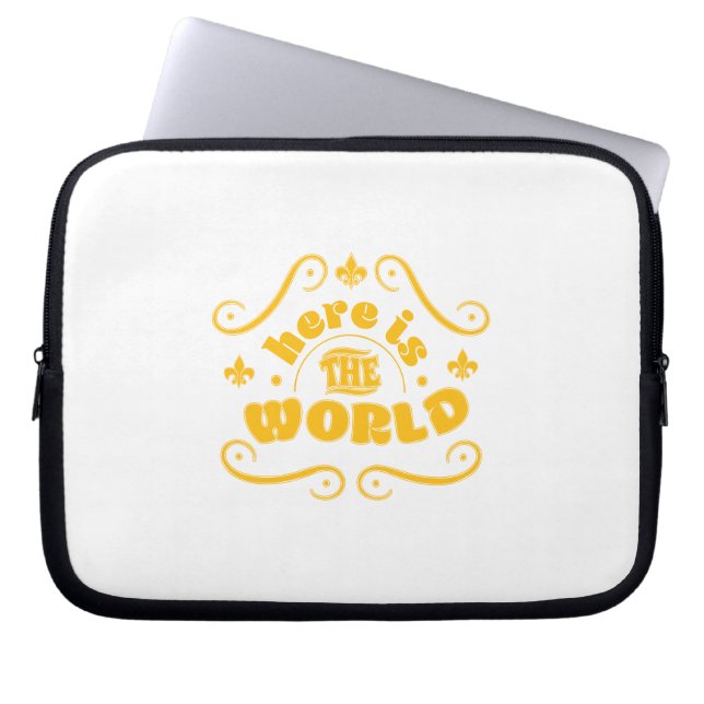 Here is the world laptop sleeve (Front)