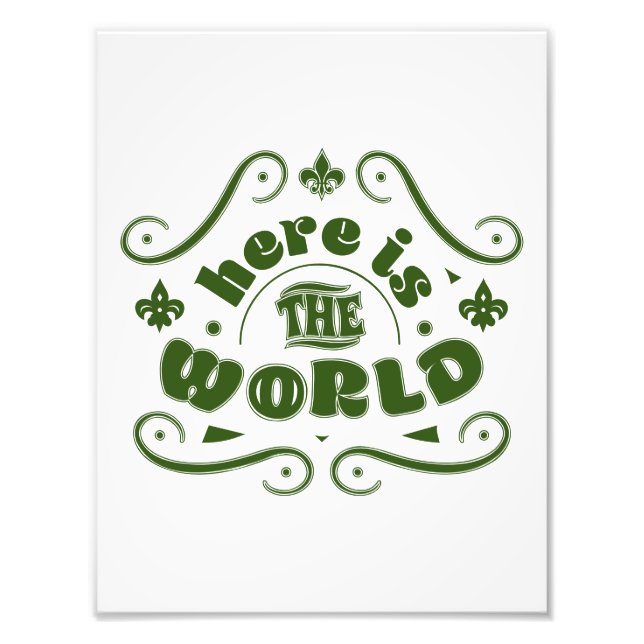 Here is the world photo print (Front)
