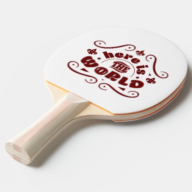 Here is the world ping pong paddle (Back Angle)