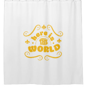 Here is the world shower curtain