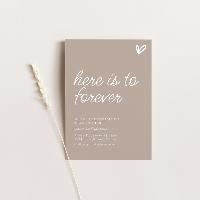 Here is To Forever Engagement Party Invite (Creator Uploaded)