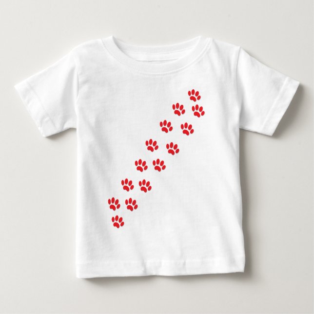 Here Kitty Cat Paws Baby T-Shirt (Front)