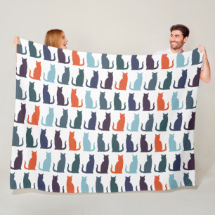 Here Kitty Cats Fleece Blanket
