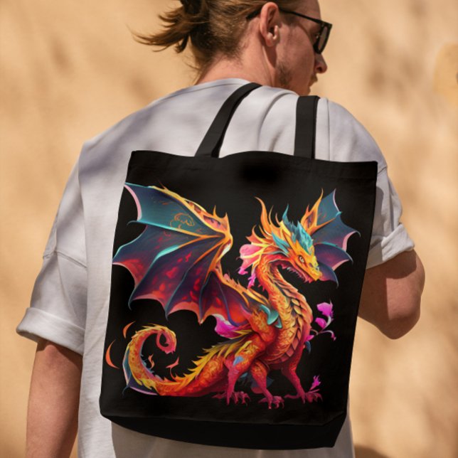 Here There Be Dragons Tote Bag (Creator Uploaded)