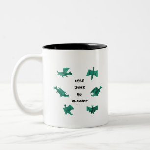 Here There Be Dragons Two-Tone Coffee Mug