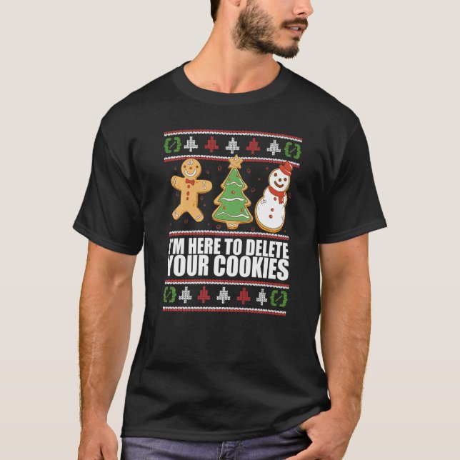 HERE TO DELETE YOUR COOKIES Ugly Web Developers Co T-Shirt (Front)