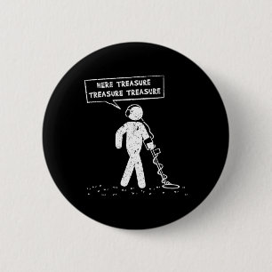 Here Treasure Metal Detector Probe Sundler Sondels 6 Cm Round Badge