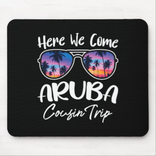 Here We Come Aru Beach Lover Cousin Trip Summer Br Mouse Mat