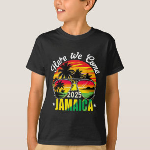 Here We Come Jamaica 2025 Family Vacation Travel M T-Shirt