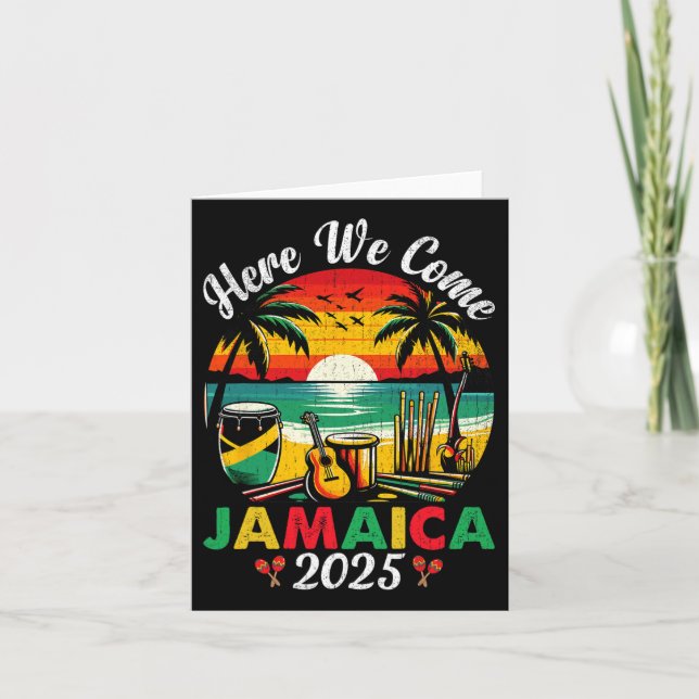 Here We Come Jamaica 2025 Girls Trip Family Summer Card (Front)