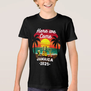 Here We Come Jamaica 2025 Girls Trip Family Summer Tri-Blend Shirt