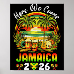 Here We Come Jamaica 2026 Girls Trip Family Summer Poster