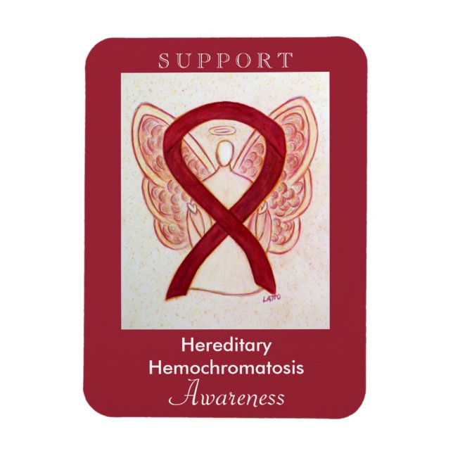 Hereditary Hemochromatosis Awareness Angel  Magnet (Vertical)