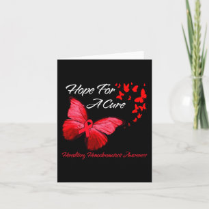 Hereditary Hemochromatosis Awareness Butterfly Red Card