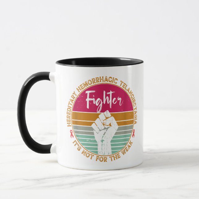 Hereditary Hemorrhagic Telangiectasia awareness Fi Mug (Left)