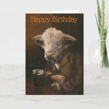 Hereford bull Gentleman Birthday Card