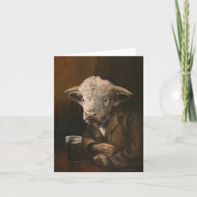 Hereford Bull Gentleman Greetings Card (Front)